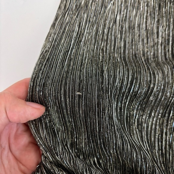 ZARA Limited Edition Maxi Dress With Metallic Silver Thread Size M - Picture 4 of 12